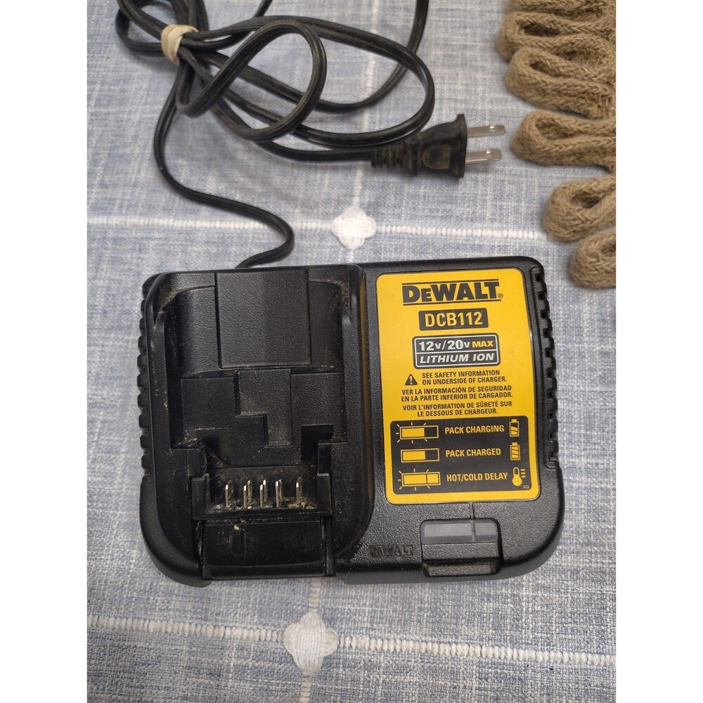 DEWALT DCB112 12V/20V MAX Lithium-Ion Battery Charger — Black/Yellow